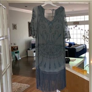 Free People beaded fringe dress